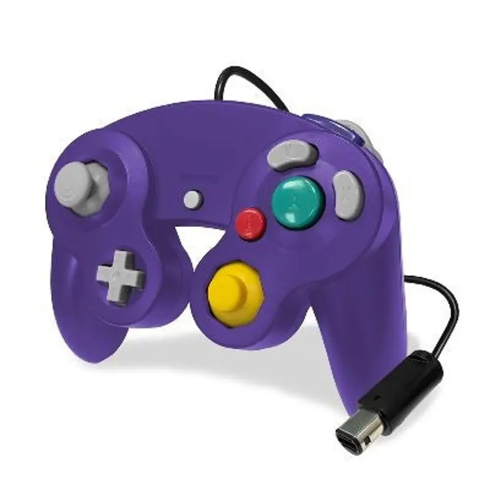 2 Gamecube Controllers - Purple & Yellow (NEW) - Nintendo